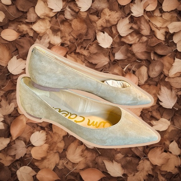 NWT Sam Edelman ‘Sally’ Pointed Toe Flats in “Oatmeal” Suede Leather Size 11 - Picture 13 of 16